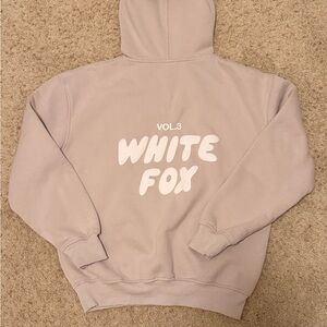 White Fox Hoodie in light tan